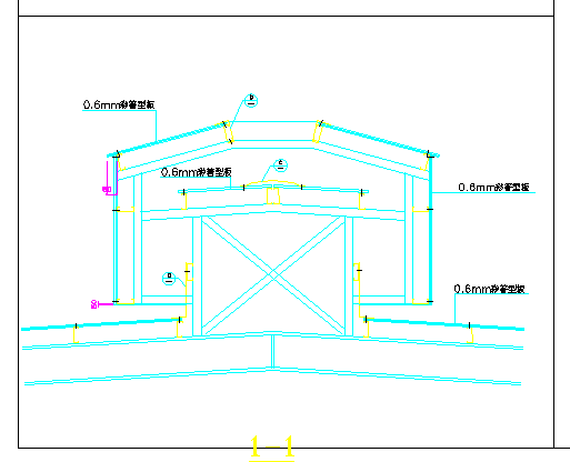 [节点详图]某钢结构气楼节点构造详图