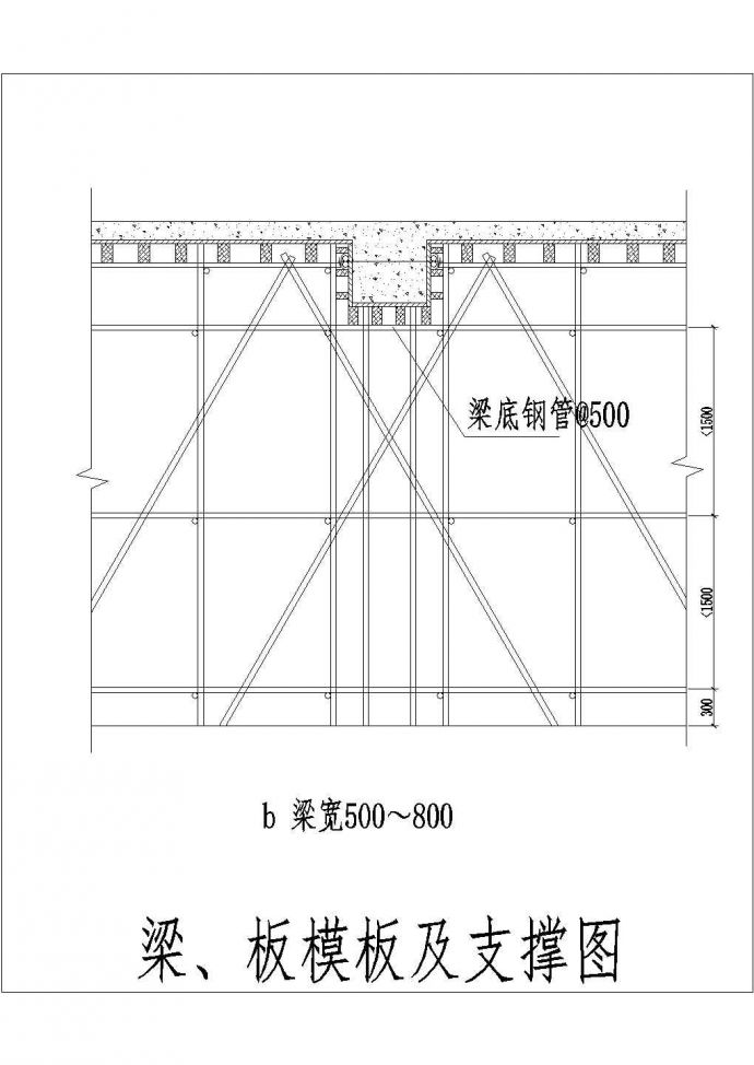[节点详图]某电网梁、板、柱模板示意节点构造详图_图1