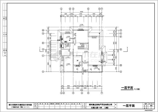 某地两层别墅建筑设计施工图（带阁楼）-图二