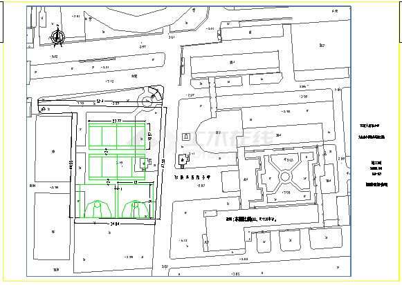 大名市中小学室外场地CAD平面参考图-图二