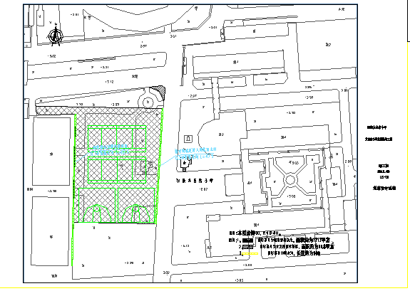 大名市中小学室外场地CAD平面参考图