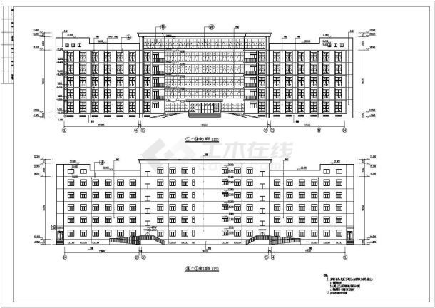 某地区某六层综合楼建筑设计施工图-图二