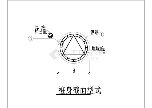 [节点详图]某人工挖孔灌注桩施工用节点构造详图-图一