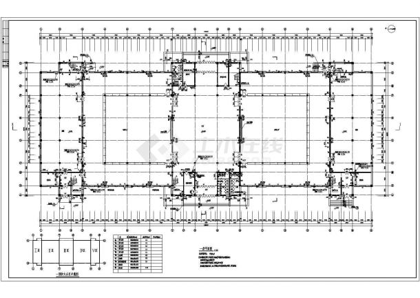 某车辆管理所三层框架结构办公楼建筑方案图-图二