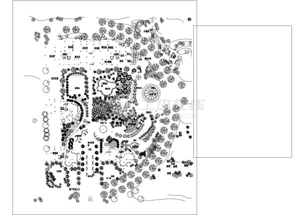 某小区中心花园景观设计方案平面图-图二