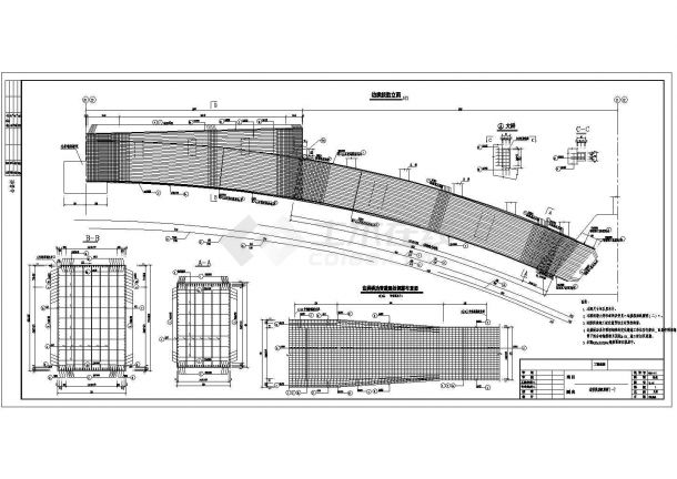 380m中承式钢管混凝土系杆拱桥边拱拱肋配筋节点详图-图二