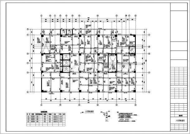 某地24层框架剪力墙结构综合楼全套结构初步设计图-图一