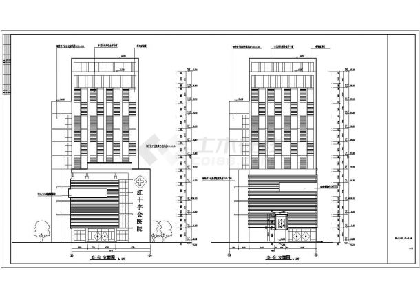 某地某十二层三级医院建筑设计施工图-图二