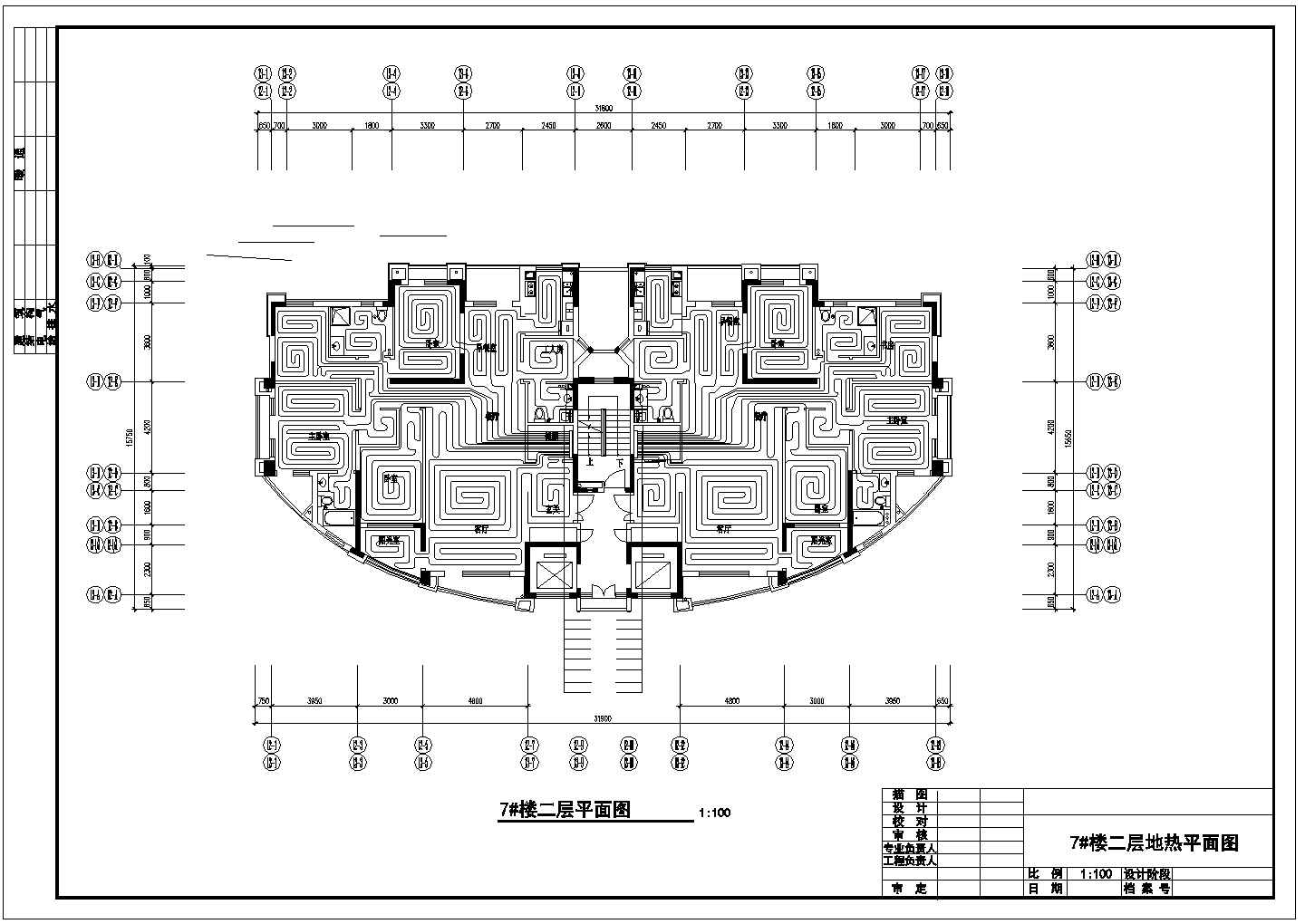 某小区高层地热平面图