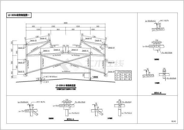 [节点详图]LC-3000型气楼结构详图-图二