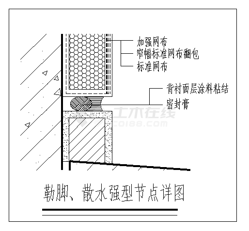 [节点详图]某外墙保温的CAD节点图库-图一