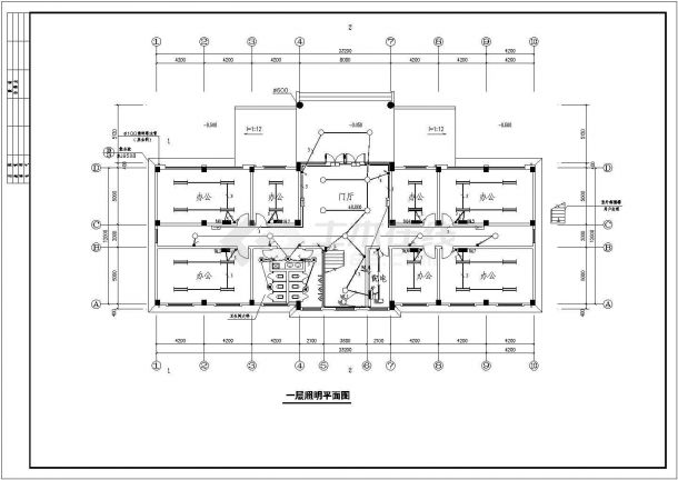 某四层综合办公楼电气设计全套施工图-图二