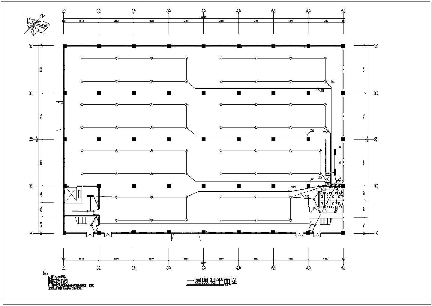 【福建】某工业厂房电气设计图纸（11张）