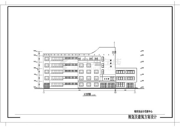 某培训中心建筑规划设计方案及总平图-图一