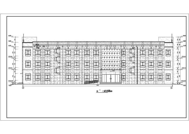 某地区三层混凝土框架结构办公楼建筑施工图纸-图一
