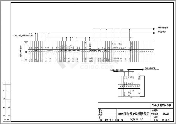 10kV线路保护监测接线设计图-图二