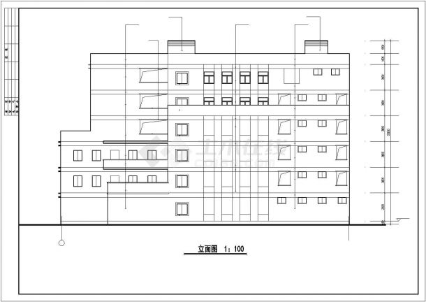 重庆某地六层框架结构综合教学楼建筑方案设计-图二