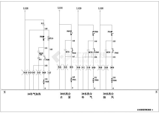 涂装室回路控制电路设计原理图，共12张-图二