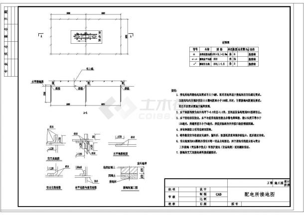 250KV台架变压器安装设计cad图-图二