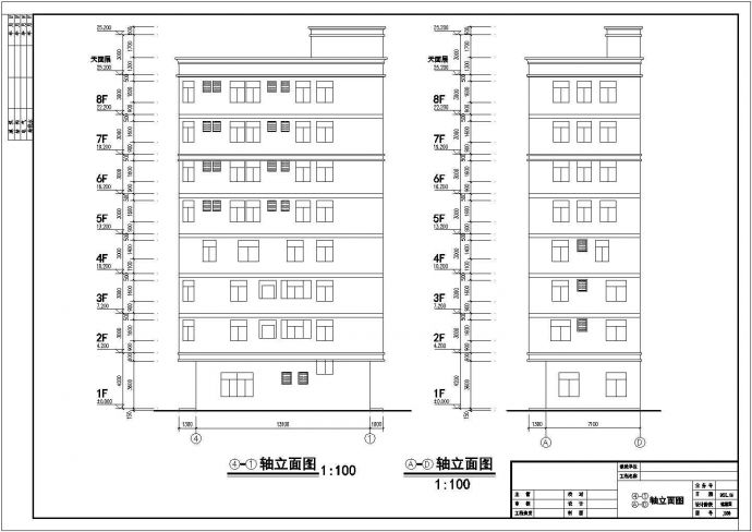 广州某8层混凝土框架剪力墙结构住宅楼建筑施工图纸_图1