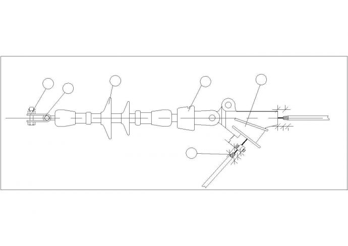 10KV线路杆塔设计图（耐张绝缘子图）_图1