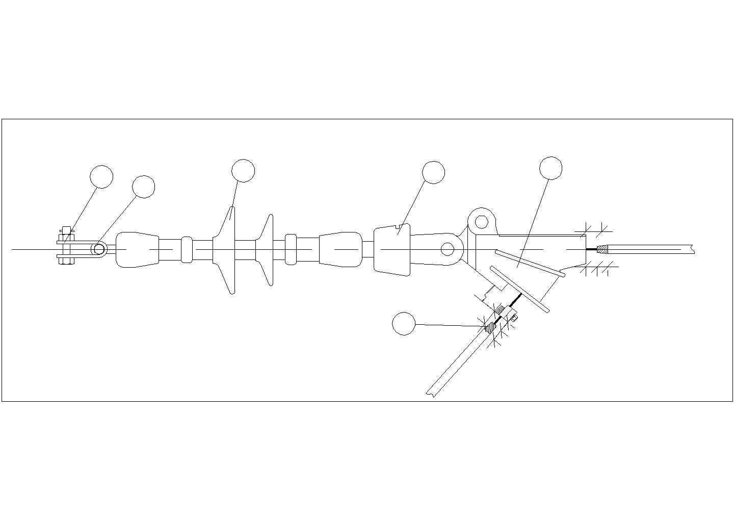 10KV线路杆塔设计图（耐张绝缘子图）