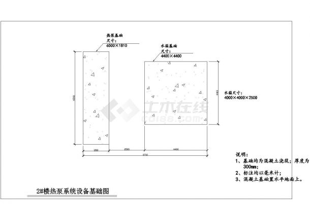 某热泵工程系统设计CAD平面布置图-图一