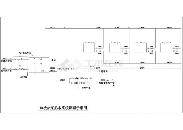 某热泵工程系统设计CAD平面布置图-图二