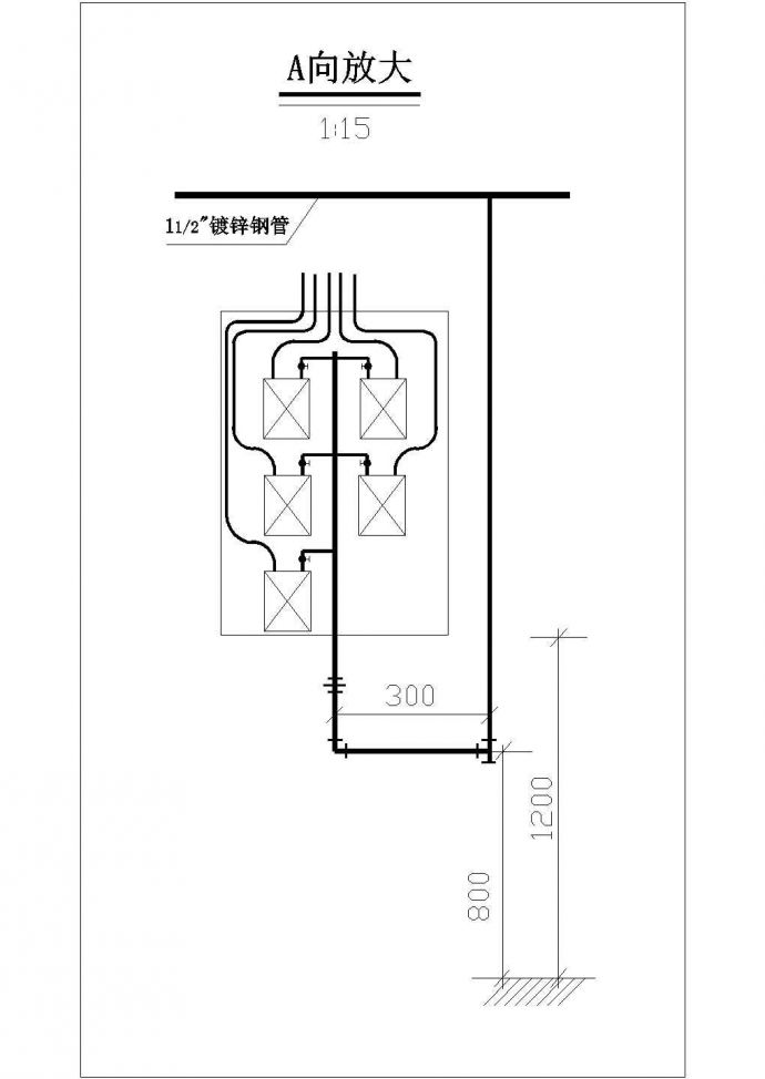 某小区天然气管网布置设计图，含设计说明_图1