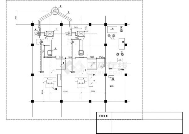 燃煤锅炉房设计cad图，含设计说明-图一