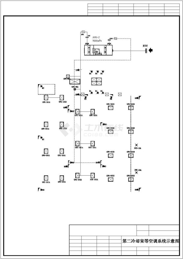 某洁净室系统流程设计cad图，共9张-图二