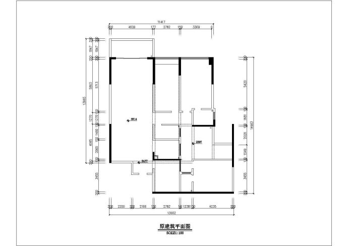 商品房室内装修施工CAD布置图_图1