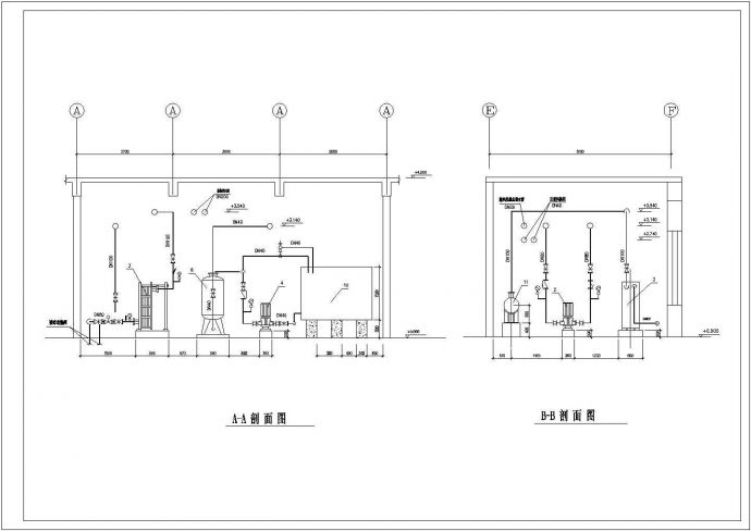 某制冷站平面及流程设计cad图_图1