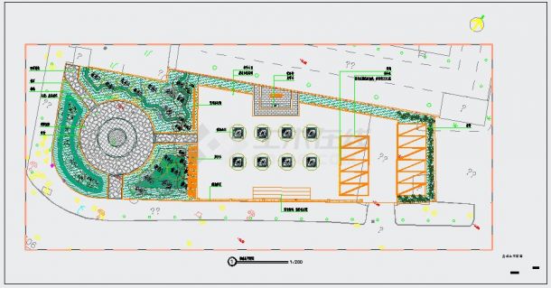 圣龙街心法制公园新建景观工程-图一