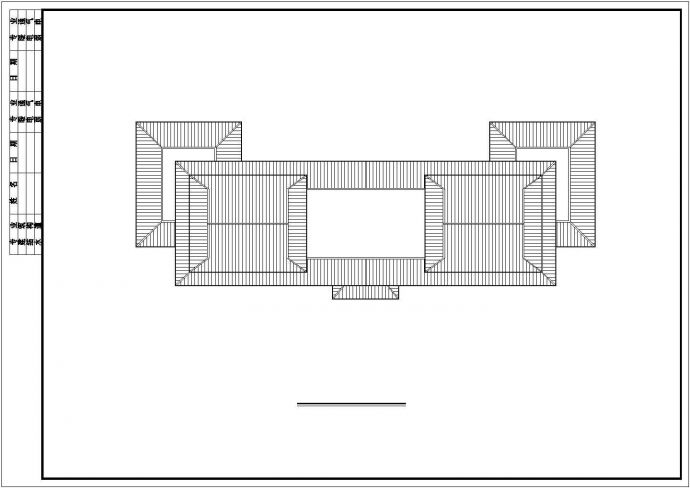 某景区仿古接待中心建筑方案设计图_图1