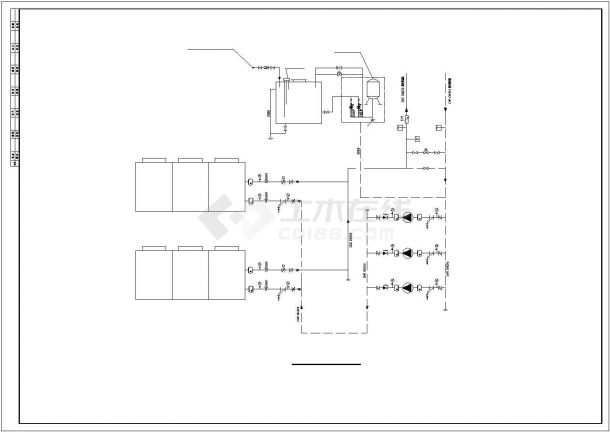 客运中心交通办公楼通风空调排烟系统设计施工图（风冷热泵机组 机房详图多）-图一