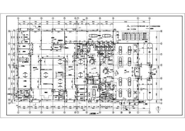 某地2层砖混结构机动车维修4s店建筑设计扩初图-图二
