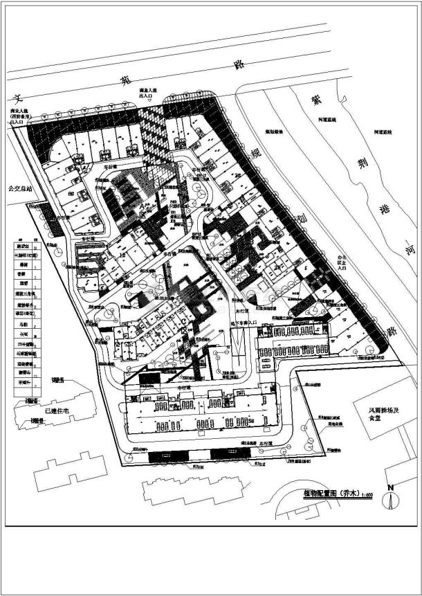 杭州某住宅小区给排水规划设计总图，共8张-图一