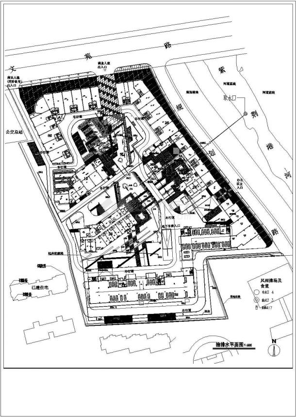 杭州某住宅小区给排水规划设计总图，共8张-图二