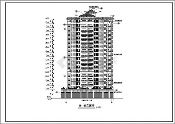 广东某地区18层框剪结构住宅建筑设计施工图-图一