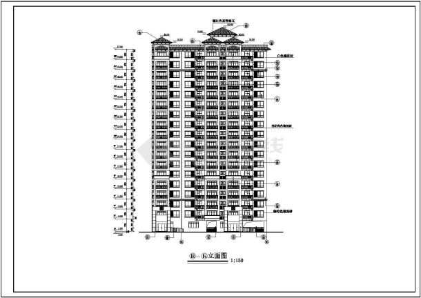 广东某地区18层框剪结构住宅建筑设计施工图-图二