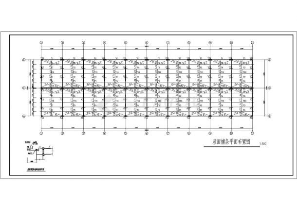 16米跨门式刚架轻钢结构厂房结构图-图二