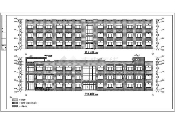 济南市某小学3层框架结构建筑设计施工图-图一