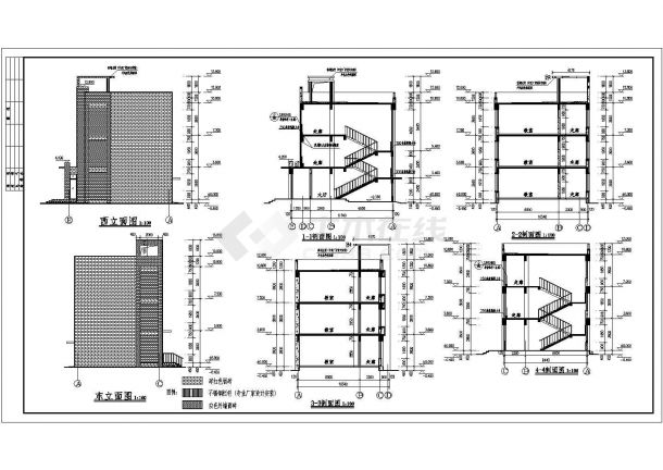 济南市某小学3层框架结构建筑设计施工图-图二