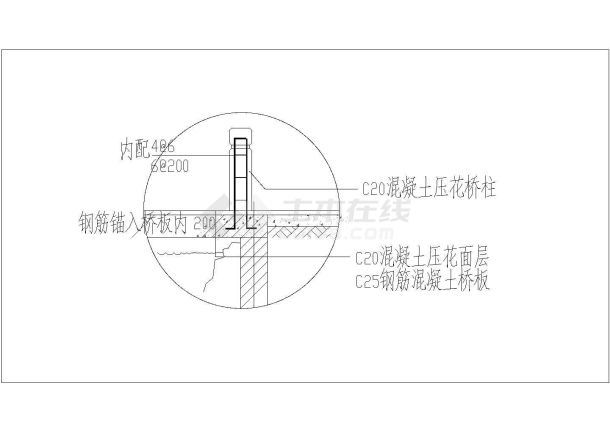 某公园景石步道设计cad详图-图一