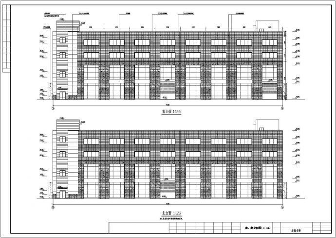 杭州某地4层框架结构农贸市场管理楼建筑设计施工图_图1