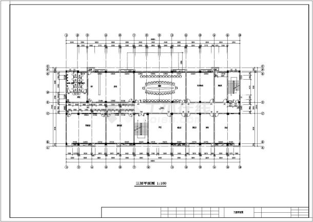 某地4层框架结构教学楼建筑设计施工图-图二