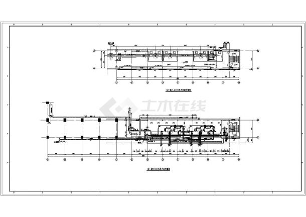 2x75t/h蒸汽锅炉房系统图及平剖面设计图-图一