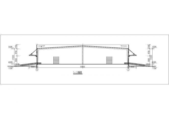 某单层钢结构仓库建筑施工图_图1