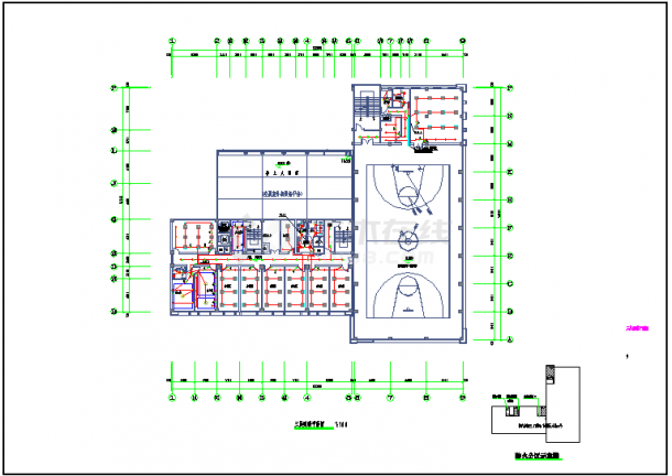 某七层消防站室内装潢工程电气设计图-图二